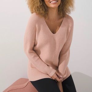 Soma Wknd Pink Shine V-Neck Sweater